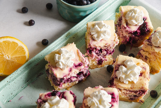 Blueberry Swirl Lemon Cheesecake