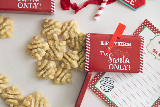 Ornament Spritz Cookies - Birthday Cake Flavor