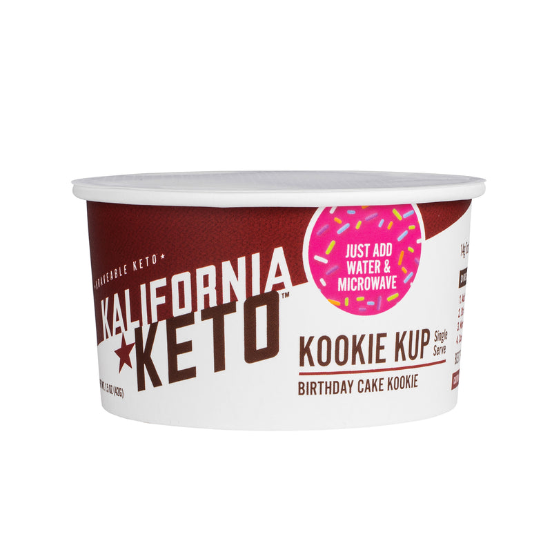 Microwaveable Keto Birthday Cake Cookie Cup by Kalifornia Keto