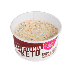 Microwaveable Keto Birthday Cake Cookie Cup with Natural Sprinkles by Kalifornia Keto