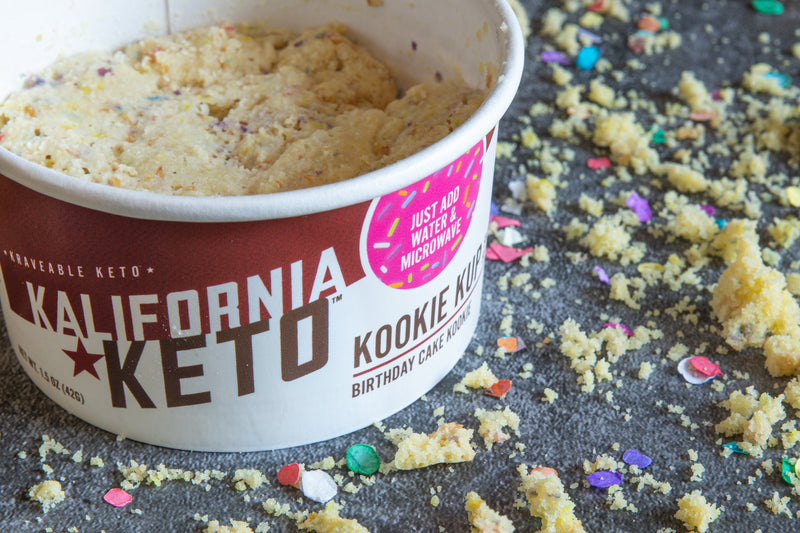 Keto Birthday Cake Cookie Celebration with Confetti and Sprinkles by Kalifornia Keto