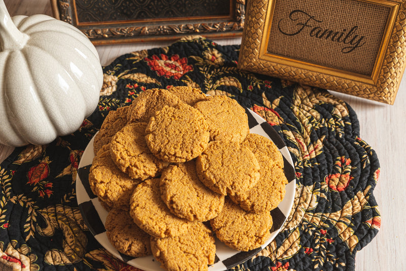 Pumpkin Spice Keto Cookies on Thanksgiving Platter Display